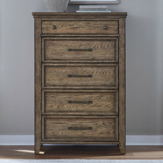 Carolina Park - 5 Drawer Chest - Brown