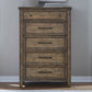 Carolina Park - 5 Drawer Chest - Brown