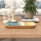Coastal Brown Mango Wood Tray: Brown