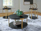 Shylore - Black / Brass Finish - Occasional Table Set (Set of 3)