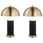 Ferris - Dome Quilted Table Lamp (Set of 2) - Black