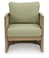 Serena Shores - Beige / Green - Lounge Chair With Cushion (Set of 2)