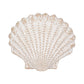 White 8 in. Resin Sea Scallop Shell Woven Pattern Figurine