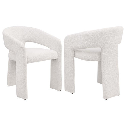 Eudora - Boucle Upholstered Dining Arm Chair