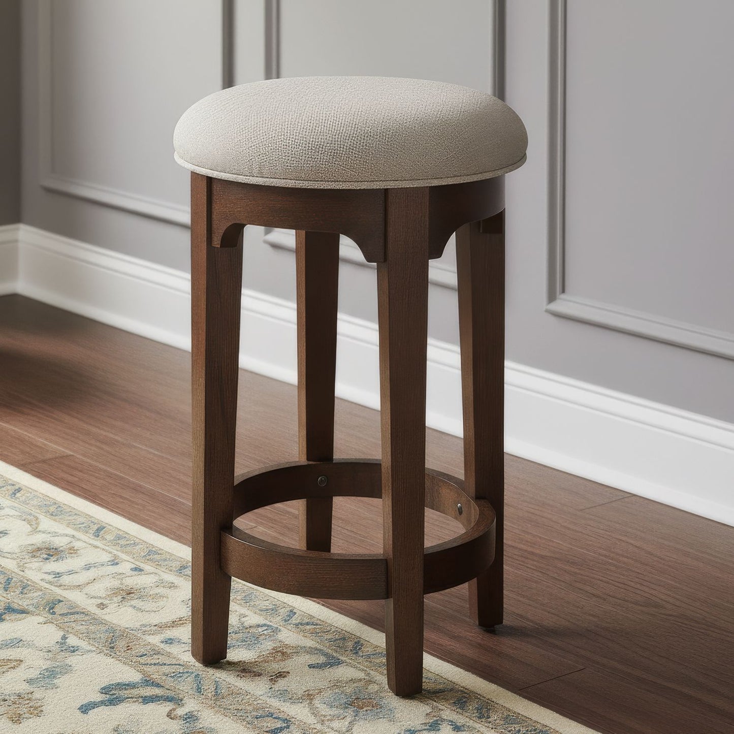 Arden Road - Upholstered Console Stool (RTA) - Cherry