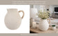 Vase - Ivory Pottery Paper Mache with Rattan Handle, 12 in