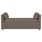 Robin - Upholstered Accent Bench With Armrests - Brown