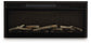 Entertainment Accessories - Black - Fireplace Insert With Faux Birch Log Set