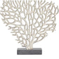 Coastal Silver Aluminum Metal Sculpture: 12"W, 16"H