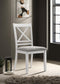 Hollis-Cross Back Wood Dining Side Chair (Set of 2) - White