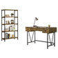 Analiese - 2 Piece Computer Desk Bookcase Set - Rustic Nutmeg