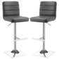 Bianca - Square Upholstered Adjustable Bar Stools (Set of 2)