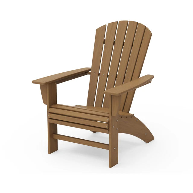 Polywood Nautical Curveback Adirondack Chair in Natural