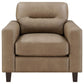 Scotland - Faux Leather Upholstered Track Arm Chair