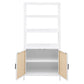 Amherst - 3-Shelf Radio Weave Cane Metal Accent Cabinet