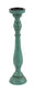 Traditional Teal Wooden Candle Holder Set