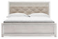 Altyra - White - King Panel Bed With Upholstered Headboard