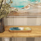 Coastal Brown Mango Wood Tray: Brown