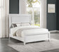 Marielle - California King Headboard Panel Bed - Distressed White