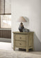 Hazlewood - 2-Drawer Nightstand Bedside Table - Vineyard Oak