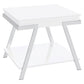 Marcia - Rectangular Side End Table - White High Gloss