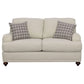 Glenn - Upholstered English Arm Loveseat - Light Gray