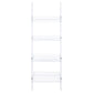 Amaturo - 4-Shelf Acrylic Ladder Bookshelf - Clear