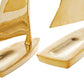 Modern Gold Metal Sculpture Set