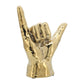 Decorative Sculpture - Gold Ceramic Hang Loose Hand, 7 in.