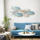 Wall Decor - Blue Metal Coastal School of Fish, 41x17 in.