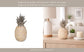 Sculpture - Ivory/Green Resin Seashell Pineapple, 13 in.