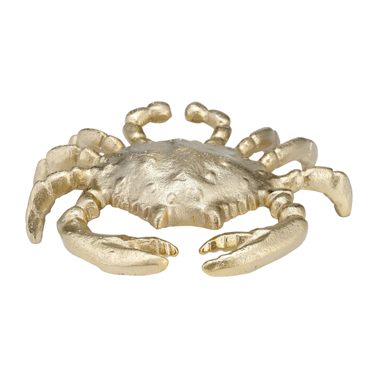 Decorative Figurine - Gold Metal Coastal Crab Decor, 7 in.