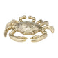 Decorative Figurine - Gold Metal Coastal Crab Decor, 7 in.