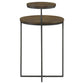 Yael - Round Mango Wood Accent Side Table - Natural And Gunmetal