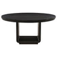 Leandro - 60" Round Dining Table - Burnished Black