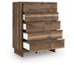 Chirason - Brown - Five Drawer Wide Chest