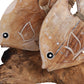 Figurine - Brown Wood Swimming Fish on Branch, 12 in