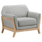Vaughn - Fabric Upholstered Flared Arm Accent Chair - Gray