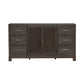 Modern Edge - 2 Door 6 Drawer Dresser - Brown