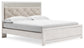 Altyra - White - King Panel Bed With Upholstered Headboard
