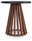 Kallari - Warm Brown / Black - Round End Table