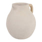 Vase - Ivory Pottery Paper Mache with Rattan Handle, 12 in