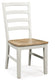 Purlaney - Antique White / Natural - Dining Room Side Chair (Set of 2)