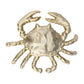 Decorative Figurine - Gold Metal Coastal Crab Decor, 7 in.