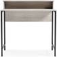 Bayflynn - White / Black - Home Office Desk with Hutch