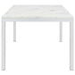 Athena - Rectangular Faux Marble Dining Table - Chrome