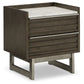 Arkenton - Grayish Brown / White - Two Drawer Night Stand