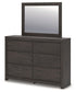 Fraluna - Charcoal - Dresser And Mirror
