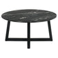 Skylark - Round Marble - Like Smart Top Coffee Table - Black