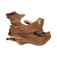 Figurine - Brown Wood Swimming Fish on Branch, 12 in